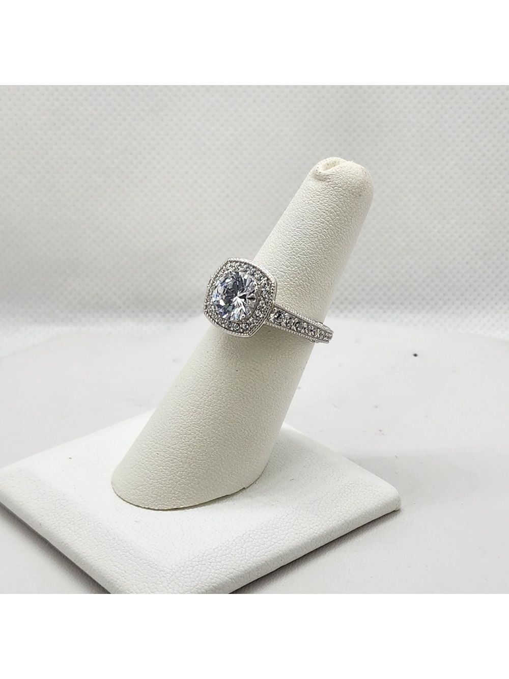 Brand New Sterling Silver 925 Square Gemstone Ring